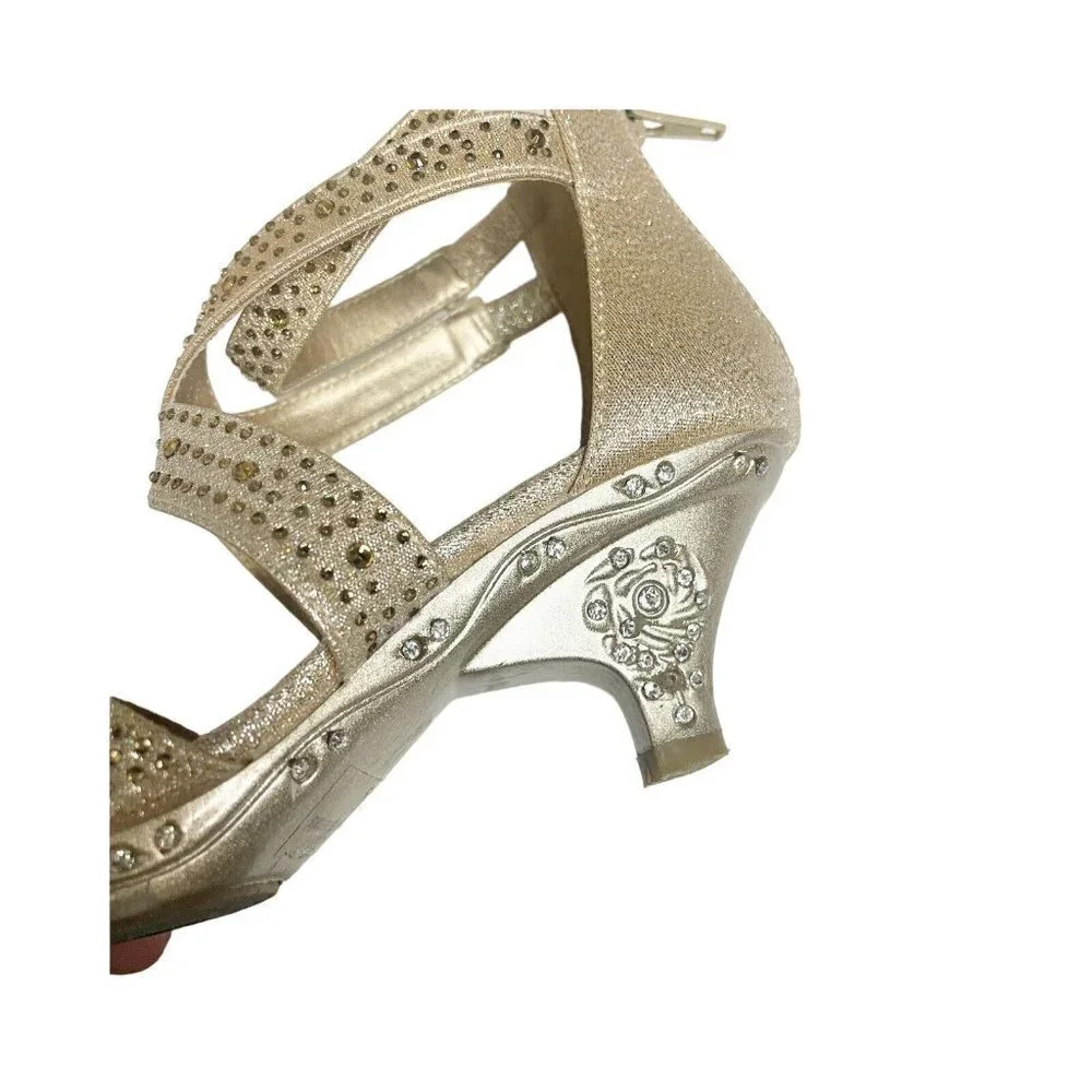 Dream Pairs Girls Gold Strappy Dress Sandals